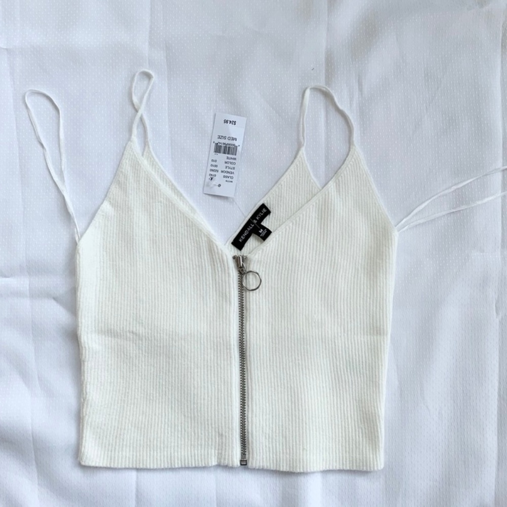 Kendall & Kylie Zipper Crop Top
